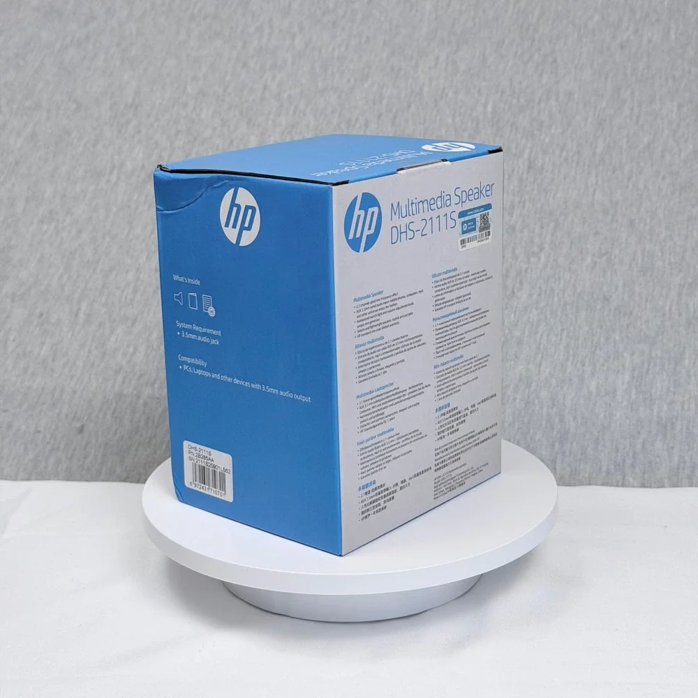 HP Multimedia Speaker DHS-2111S 2.1 Channel Wired 3.5mm LED Lighting Black